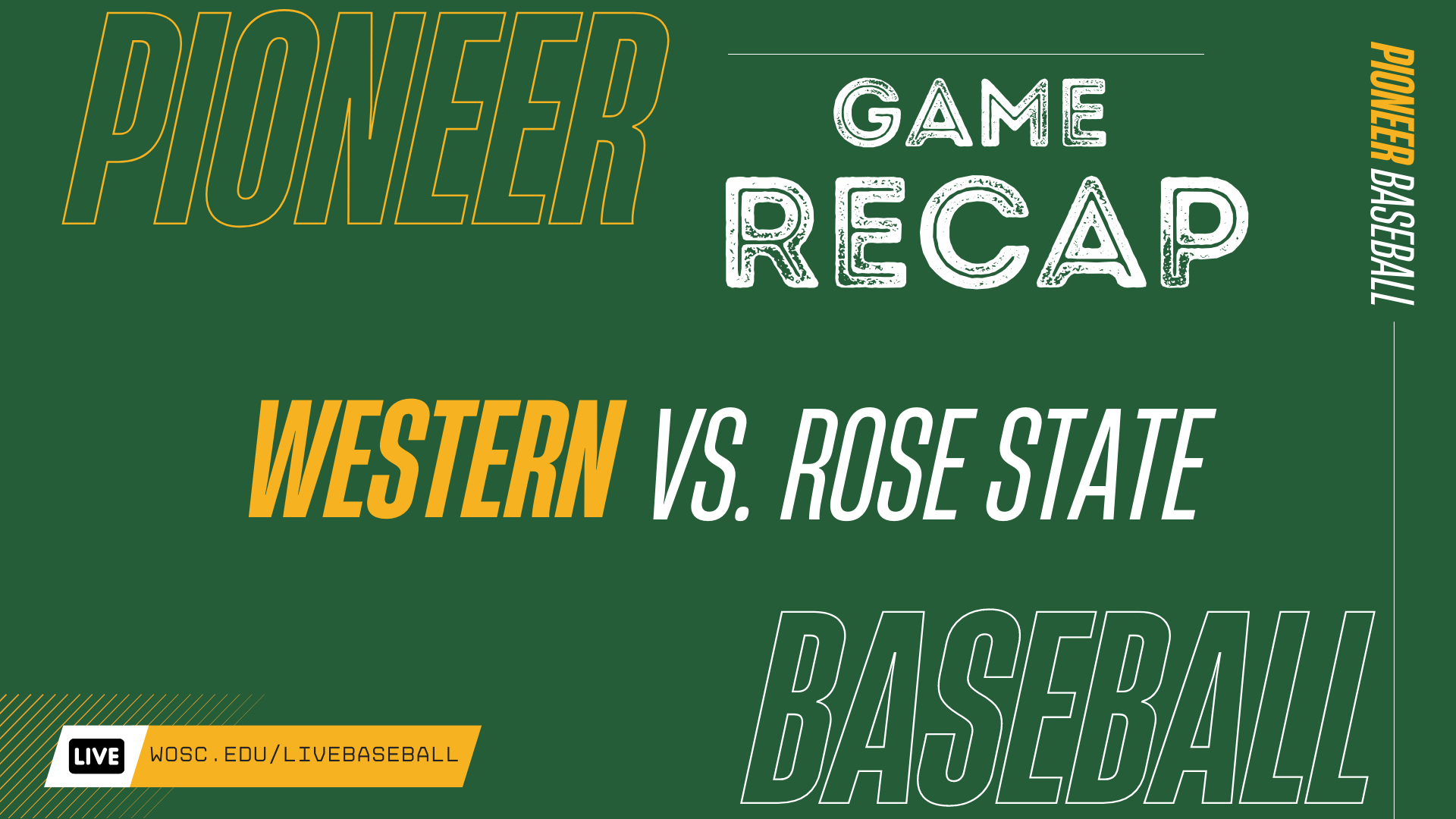 Wosc Pioneers Defeats Rose State Raiders Despite Allowing 4-Run Inning